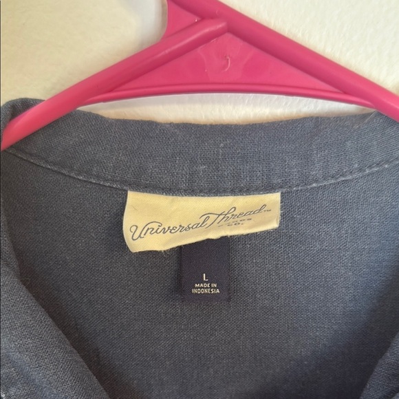 Universal Thread Navy Button-Up Romper with Drawstring Waist - Picture 3 of 4